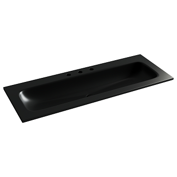 Фото Раковина Ceramicanova Grace CN7024MB мебельная 121 × 45,7 × 13,7 см, черный матовый