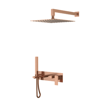Фото Душевая система Boheme Qubic 474-BRB бронза браш