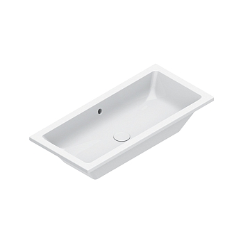 Фото Раковина Catalano Zero 124810001 встраиваемая 80 см, цвет белый глянцевый