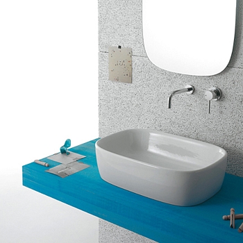 Фото Раковина Globo Genesis GE044.BI*0 накладная 55 см, цвет белый