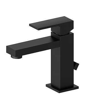 Фото Смеситель Newform Ergo Q 66410.01.093 для раковины с донным клапаном, черный матовый
