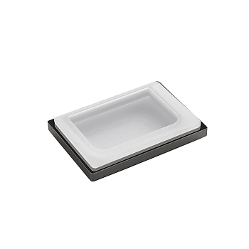 Фото Мыльница Colombo Look B1640.GL-VAN настольная графит глянец/стекло матовое