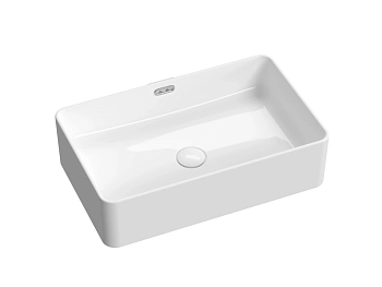 Фото Раковина Ceramicanova Alessia CN6085 накладная 55 × 34 × 14 см, белый глянцевый