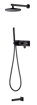 Фото Душевая система Boheme Spectre 454-2-B черный матовый