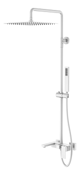 Фото Душевая стойка Boheme Qubic 478-MW белый матовый