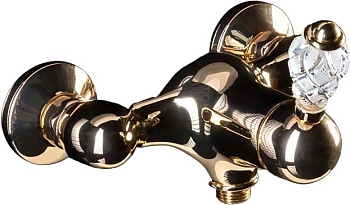 Фото Смеситель для душа Boheme Crystal 284-CRST золото