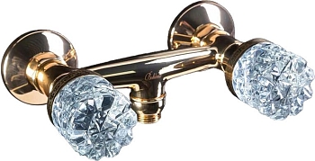 Фото Смеситель для душа Boheme Crystal 294-CRST золото