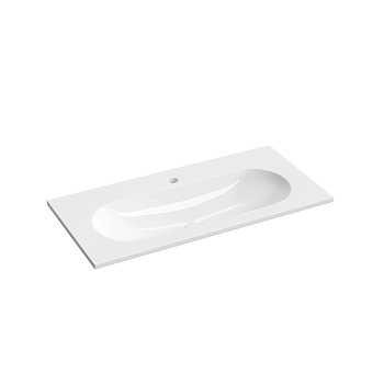 Фото Раковина Ceramicanova Calista CN6093 накладная 81 × 39,5 × 12 см, белый глянцевый