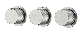 Фото Смеситель для душа Boheme Stick Diamond 124-3-NB.1 на 3 потребителя, никель брашированный