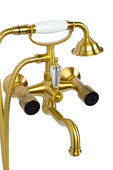 Фото Смеситель для ванны Boheme Royal 313-Royal/CRST black бронза