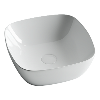 Фото Раковина Ceramicanova Element CN5006 накладная 40 × 40 × 14 см, белый глянцевый