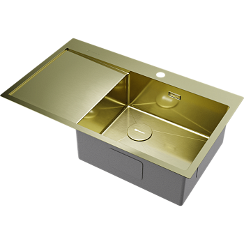 Фото Кухонная мойка Omoikiri Akisame 86-R Side-LG 4997046 светлое золото