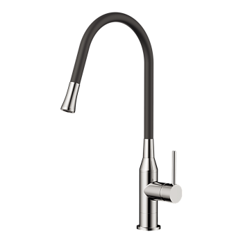 Фото Смеситель для кухни Omoikiri Yatomi-BN-BL 4994247 нержавеющая сталь / черный