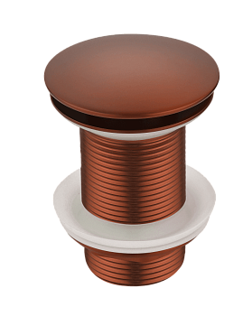 Фото Донный клапан Boheme 612-CB без перелива click-clack медь браш