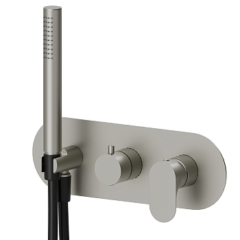 Фото Смеситель Newform Linfa II 69469E.M0.070 для душа с переключателем на 2 потока, титан матовый