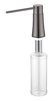 Фото Дозатор для кухонной мойки Boheme 630-GM встраиваемый, gun metall, графит матовый