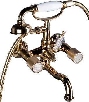 Фото Смеситель для ванны Boheme Royal Cristal 293 золото