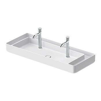 Фото Раковина Duravit Bento Starck Box 2660113272 накладная 114.5 см, цвет белый глянцевый