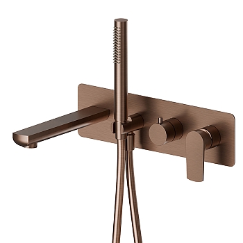 Фото Смеситель Newform Haka 72072E.59.067 для ванны, медь браш PVD