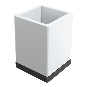 Фото Стакан Boheme Qubic 10961-B настольный черный матовый