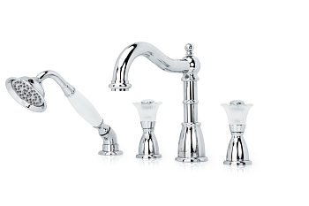 Фото Смеситель на борт ванны Boheme Сamelia 396-Camelia хром глянец