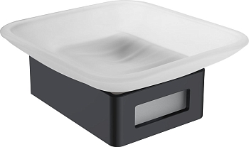 Фото Мыльница Boheme Q 10943-CR-B подвесная черный/хром