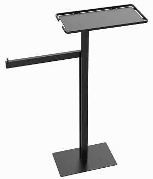 Фото Стойка Boheme 10952-B с полотенцедержателем и полкой черный матовый