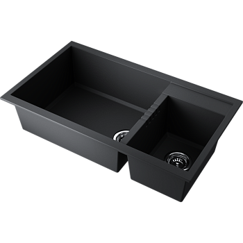 Фото Кухонная мойка Omoikiri Tedori 86-2-LB-BL 4993932 черный