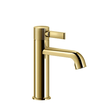 Фото Смеситель для раковины Gessi Inciso 58001#246 с донным клапаном, золото глянец pvd