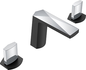 Фото Смеситель для раковины Boheme Venturo 150-BCR-ICE черный матовый