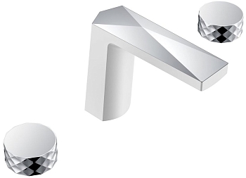 Фото Смеситель для раковины Boheme Venturo 150-WCR-DIAMOND белый/хром