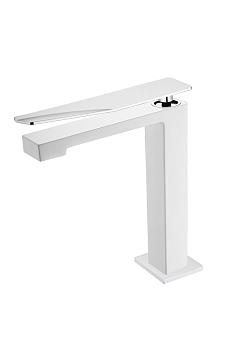 Фото Смеситель для раковины Boheme Q 142-WCR.2 белый глянец/хром глянец