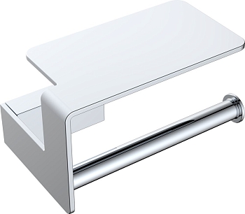 Фото Держатель туалетной бумаги Boheme Q 10941-CR полкой для телефона хром