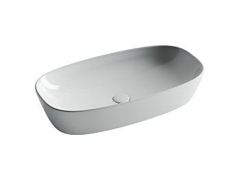 Фото Раковина Ceramicanova Element CN5040 накладная 70 × 37,5 × 14 см, белый глянцевый