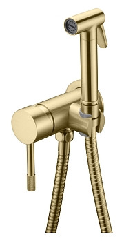 Фото Гигиенический душ Boheme Uno 467-MG со смесителем matt gold, золото матовое