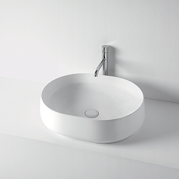 Фото Раковина Kerasan F10 460530 накладная 56 см, цвет белый матовый