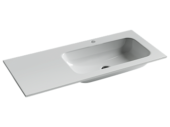 Фото Раковина Ceramicanova Grace CN7015 мебельная 101 × 45,7 × 13,7 см, белый глянцевый
