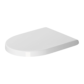 Фото Крышка-сиденье Duravit Starck 3 0063890094 с микролифтом белый/нержавеющая сталь