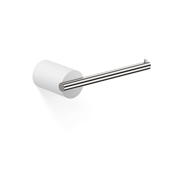 Фото Держатель туалетной бумаги Decor Walther Stone 0974855 подвесной, белый матовый/сталь матовая