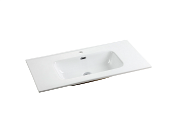 Фото Раковина Ceramicanova Element CN7003 мебельная 101 × 46,5 × 18 см, белый глянцевый