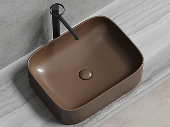 Фото Раковина Ceramicanova Element CN6052MDB накладная 50,5 × 38 × 15 см, темно-коричневый матовый