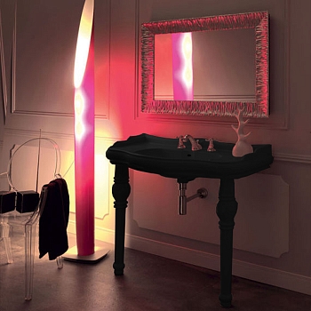 Фото Раковина Kerasan Retro с ножками для консоли 100 см, цвет черный