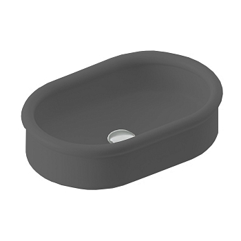 Фото Раковина Artceram Brera BRL003 17 00 накладная 60 см, цвет черный матовый