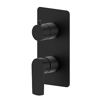 Фото Смеситель Newform Haka 72073E.01.093 для душа с переключателем на 2 потока, черный матовый