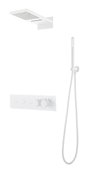 Фото Душевая система Boheme Fusion 131-MW с термостатом белый матовый
