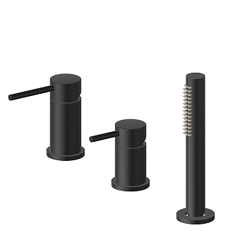 Фото Смеситель Newform XT 4284C.01.093 на борт ванны, черный матовый