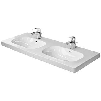 Фото Раковина Duravit D-Code 03481200002 подвесная 120 см, цвет белый