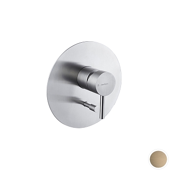 Фото Смеситель Newform X-Steel 316 69670EX.59.098 для душа с переключателем на 2 потока, шампань браш PVD