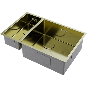 Фото Кухонная мойка Omoikiri Taki 69-2-U/IF-R Side-LG 4993184 светлое золото