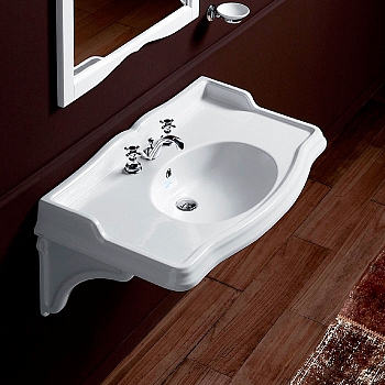 Фото Раковина Simas Arcade с кронштейном для консолей 105 см